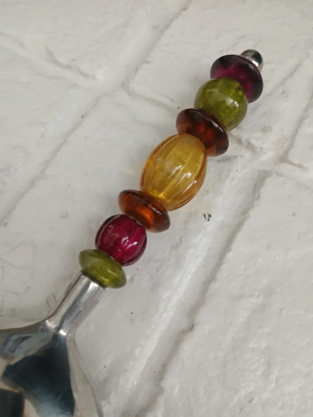 Vintage Pier 1 Imports Ice-Cream Scoop Multi-Colored Jeweled Handle